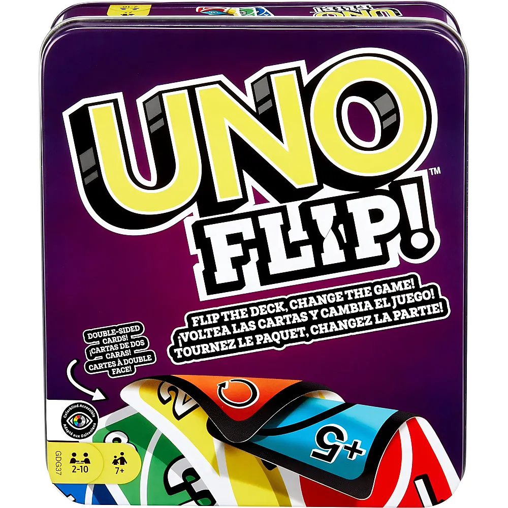 Mattel Games UNO Flip in robuster Metalldose