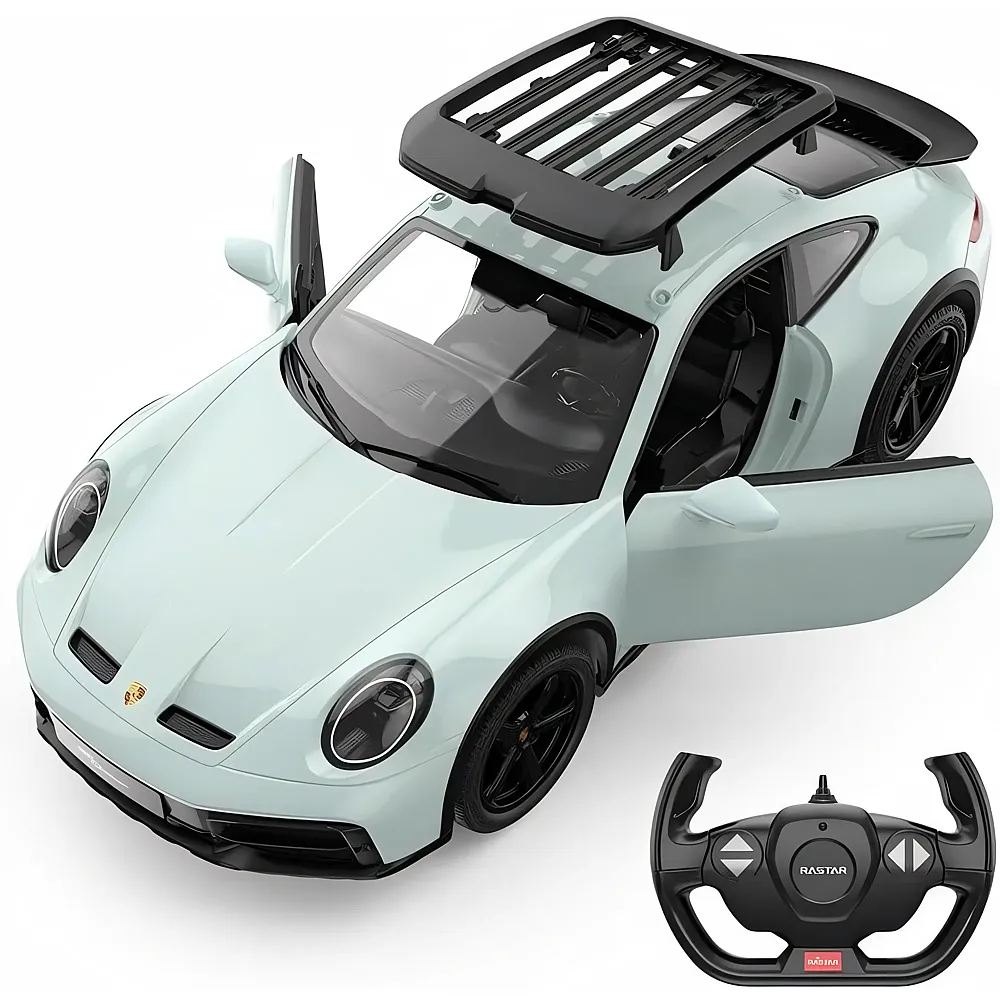 CMJ RC Porsche 911 Dakar Ferngesteuertes Auto im Mastab 1:14  Standardversion in Shade Green, Offroad-RC-Modell, Offiziell Lizenziert