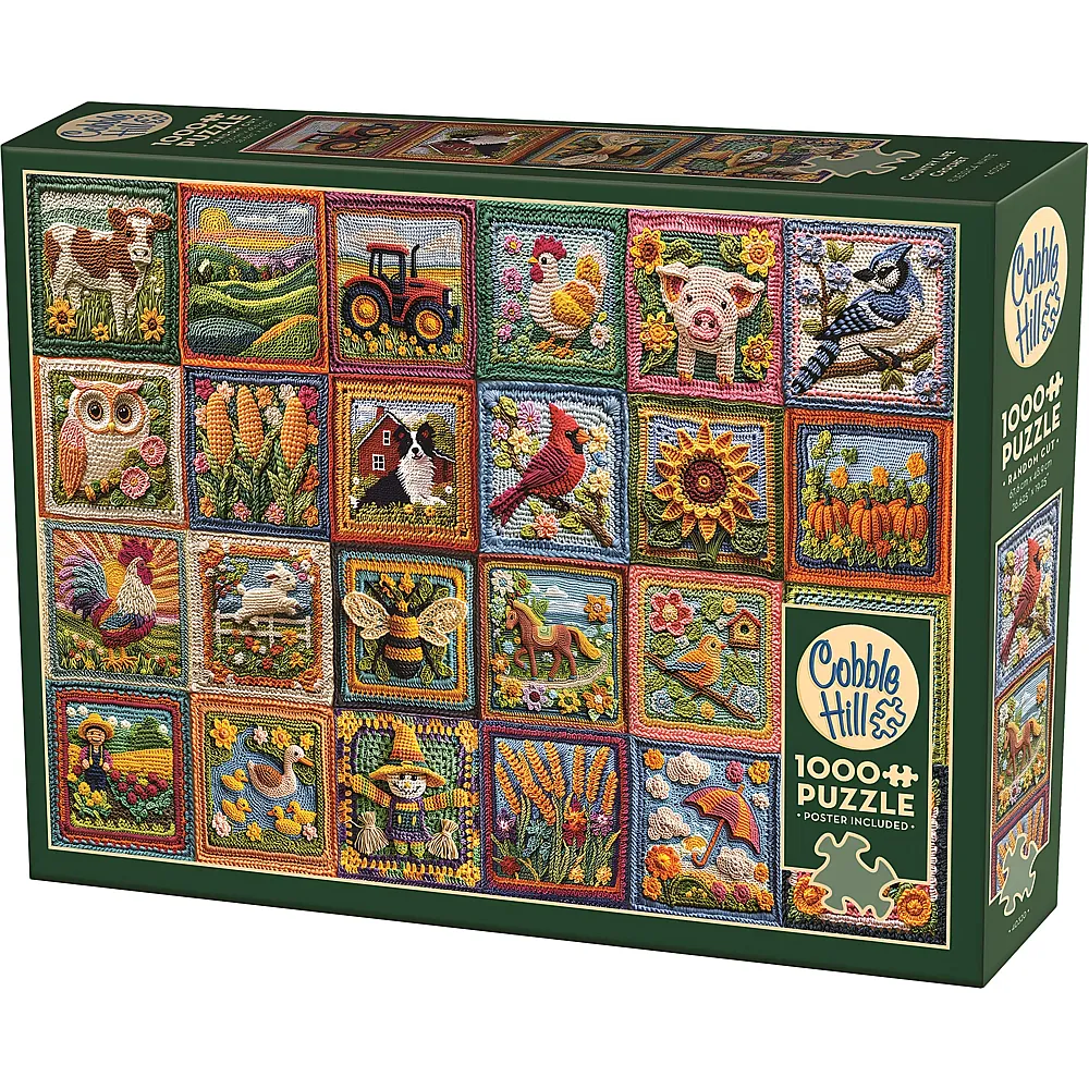 Cobble Hill Puzzle H�kel Patchwork  Bauernhof 1000Teile