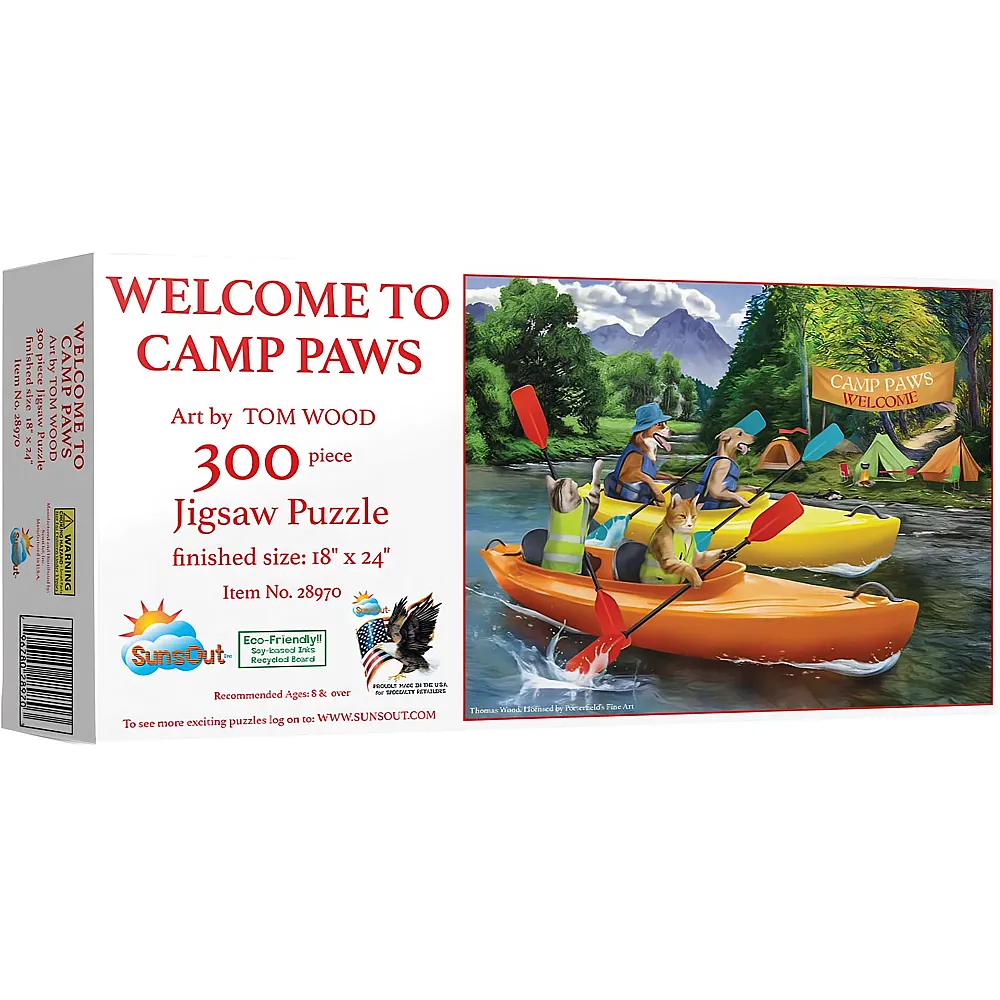SunsOut Puzzle Tom Wood Willkommen bei Camp Paws - 300 Teile