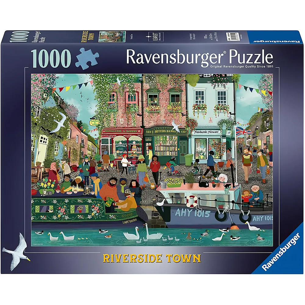 Ravensburger Puzzle Riverside Town - 1000 Teile