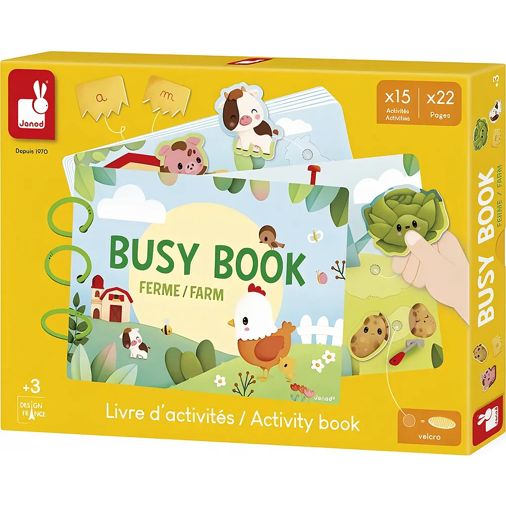 Janod Busy Book Bauernhof FR/EN