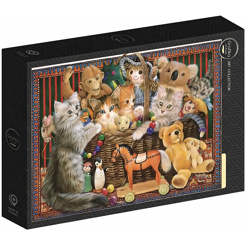 Grafika Puzzle Art Collection Cats in the Toy box - 1000 Teile