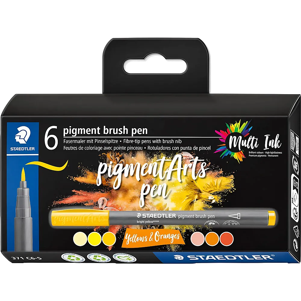 Staedtler Pigment Brush Pen - 6 Teile