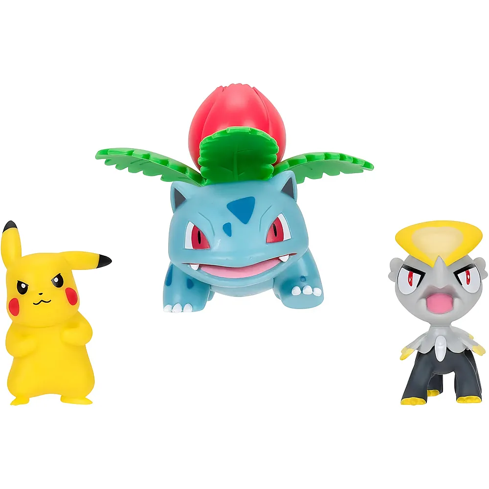 Jazwares Pok�mon Battle Figure Set - Pikachu, Miniras, Bisaknosp