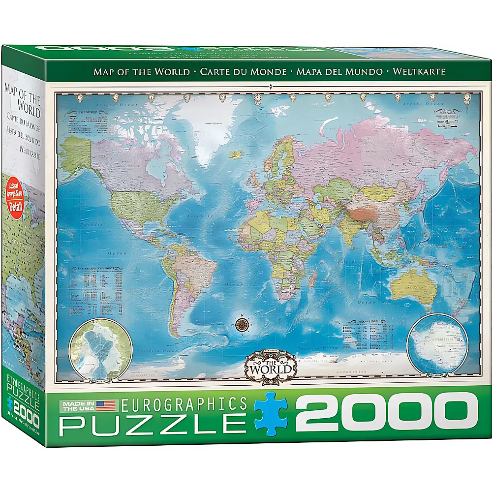 Eurographics Puzzle Weltkarte 2000Teile