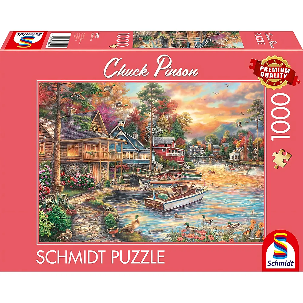 Schmidt Puzzle Chuck Pinson Ufer im Abendgold - 1000 Teile