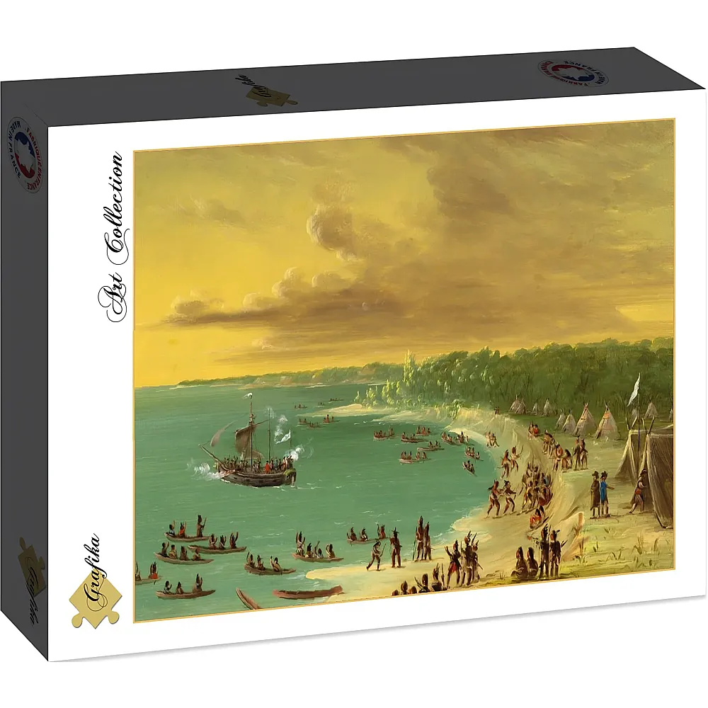 Grafika Puzzle Art Collection George Catlin: First Sailing of the Griffin on Lake Erie. August 7, 1679, 1847-1848 - 2000 Teile