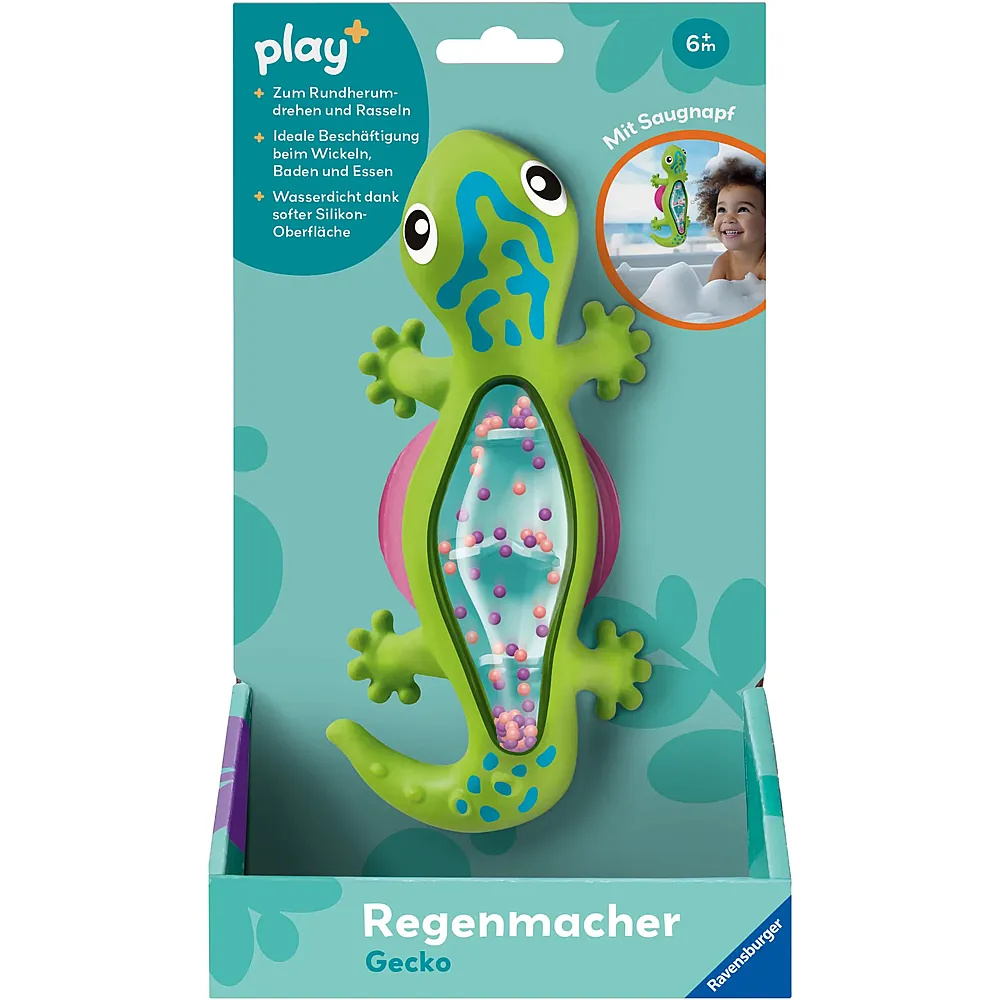 meinspielzeug - Ravensburger play+ Regenmacher: Gecko - Deutsch | Badespielzeug