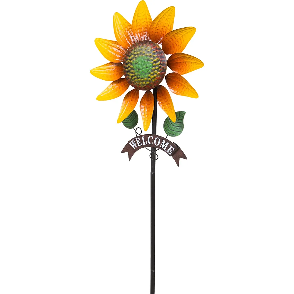 HQ Invento Windspiel Wind Spinner Golden Sunflower Metall,  32 cm, H�he