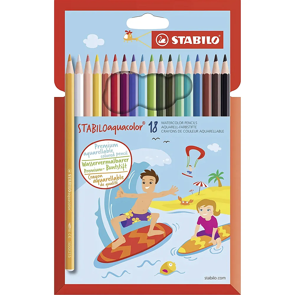 meinspielzeug - Stabilo Farbstifte Kids Design 18Teile | Farbe & Kreide