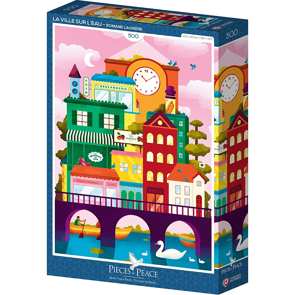 Pieces & Peace Puzzle Romane Lauri�re Die Stadt am Wasser - 500 Teile