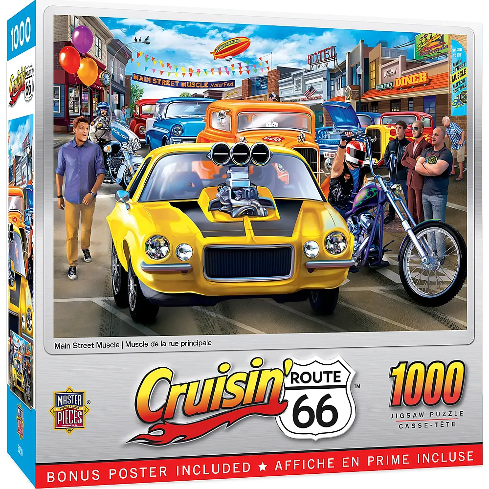 Master Pieces Puzzle Main Street Muscle 1000Teile