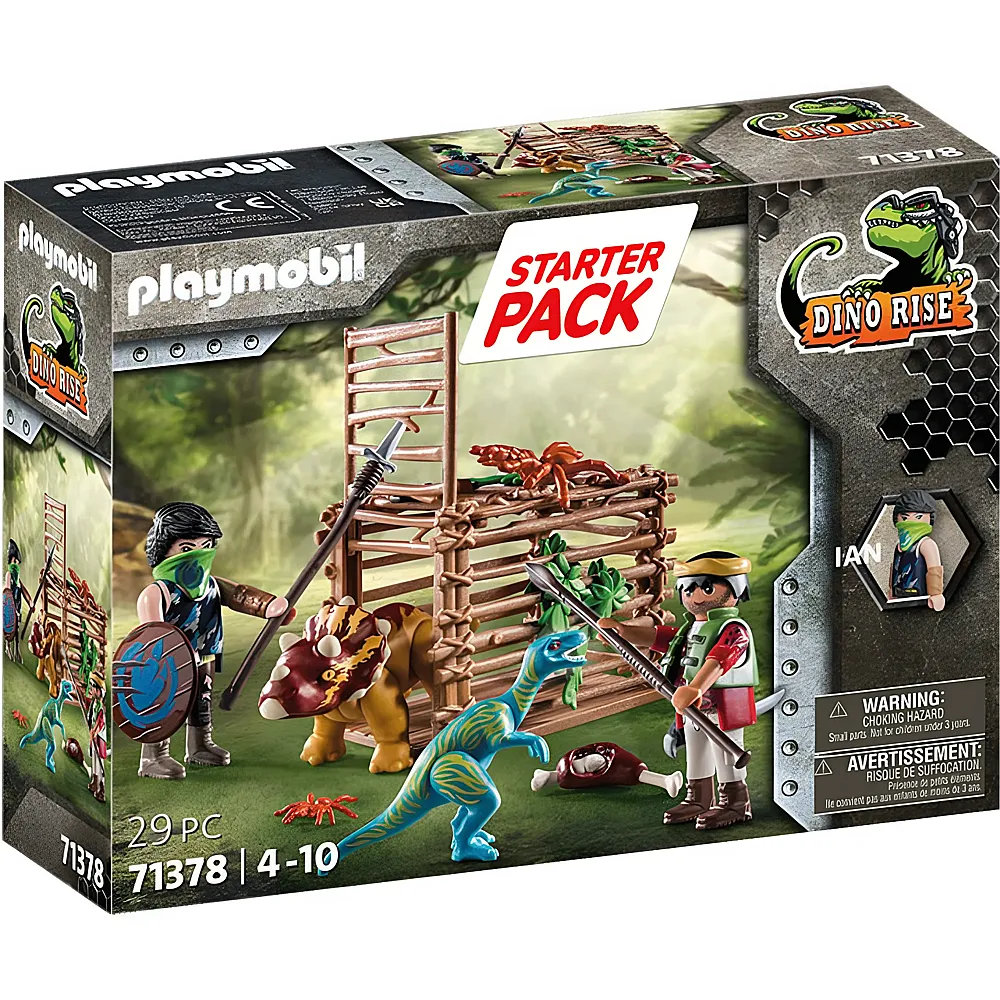 PLAYMOBIL Dino Rise Starter Pack Befreiung des Triceratops 71378