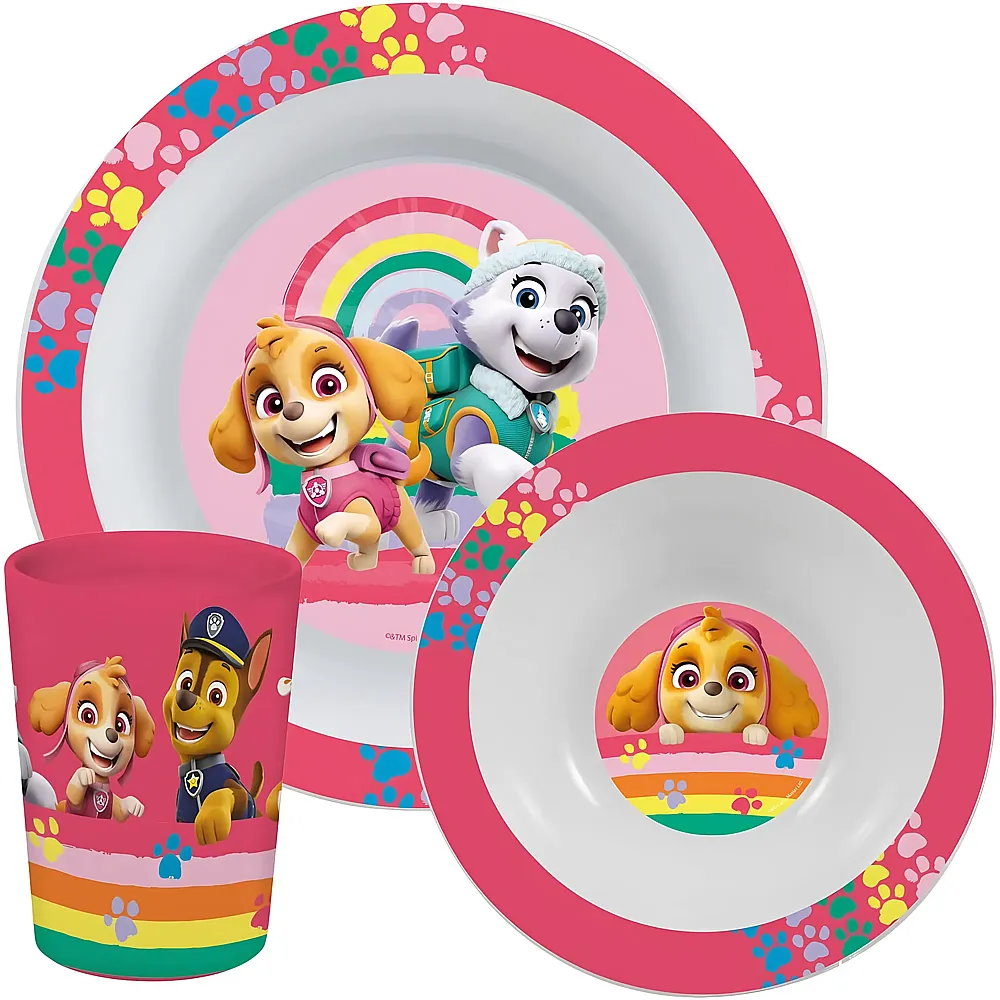 p:os Paw Patrol Fr�hst�cksset Sky & Everest - 3 Teile