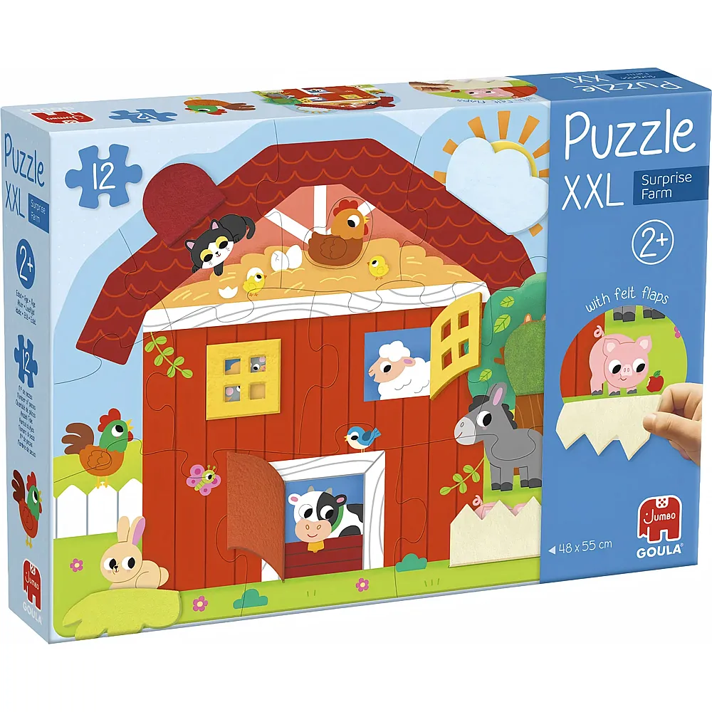Jumbo Goula Puzzle XXL Surprise Farm - 12st.