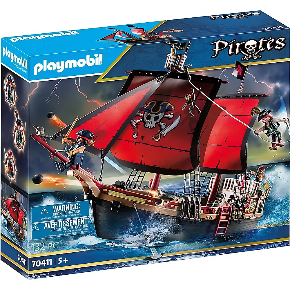 PLAYMOBIL Pirates Totenkopf-Kampfschiff 70411