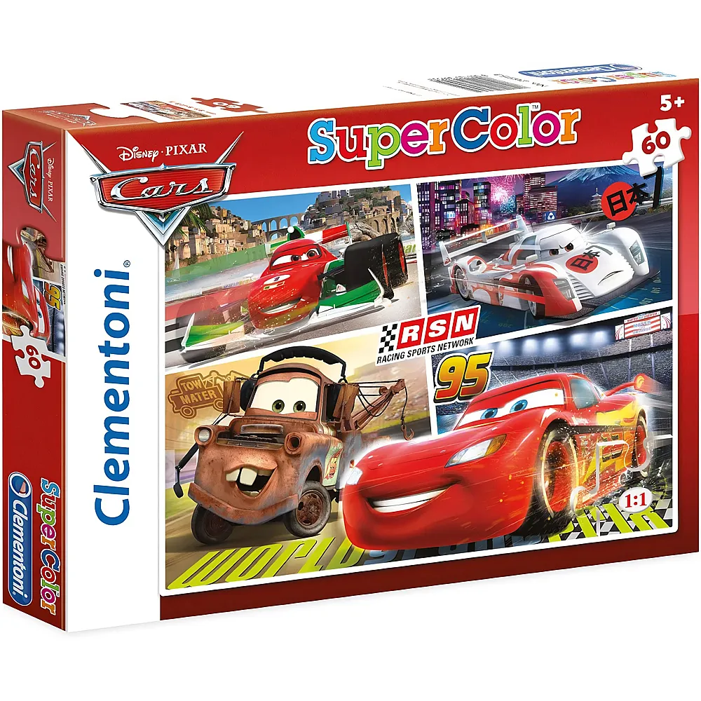 Clementoni Puzzle Supercolor Disney Cars - 60 Teile
