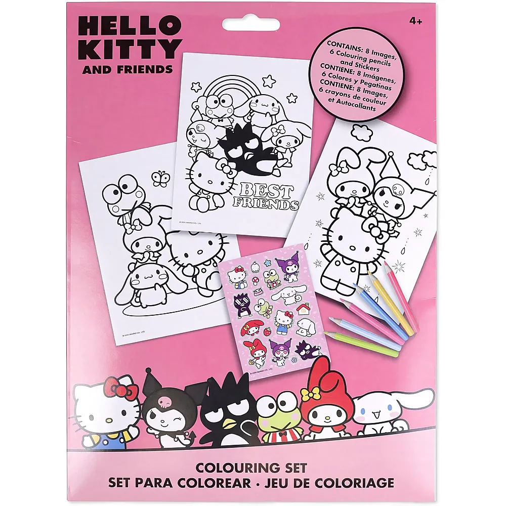 Kids Licensing Hello Kitty Malset mit Sticker 21x18.5cm