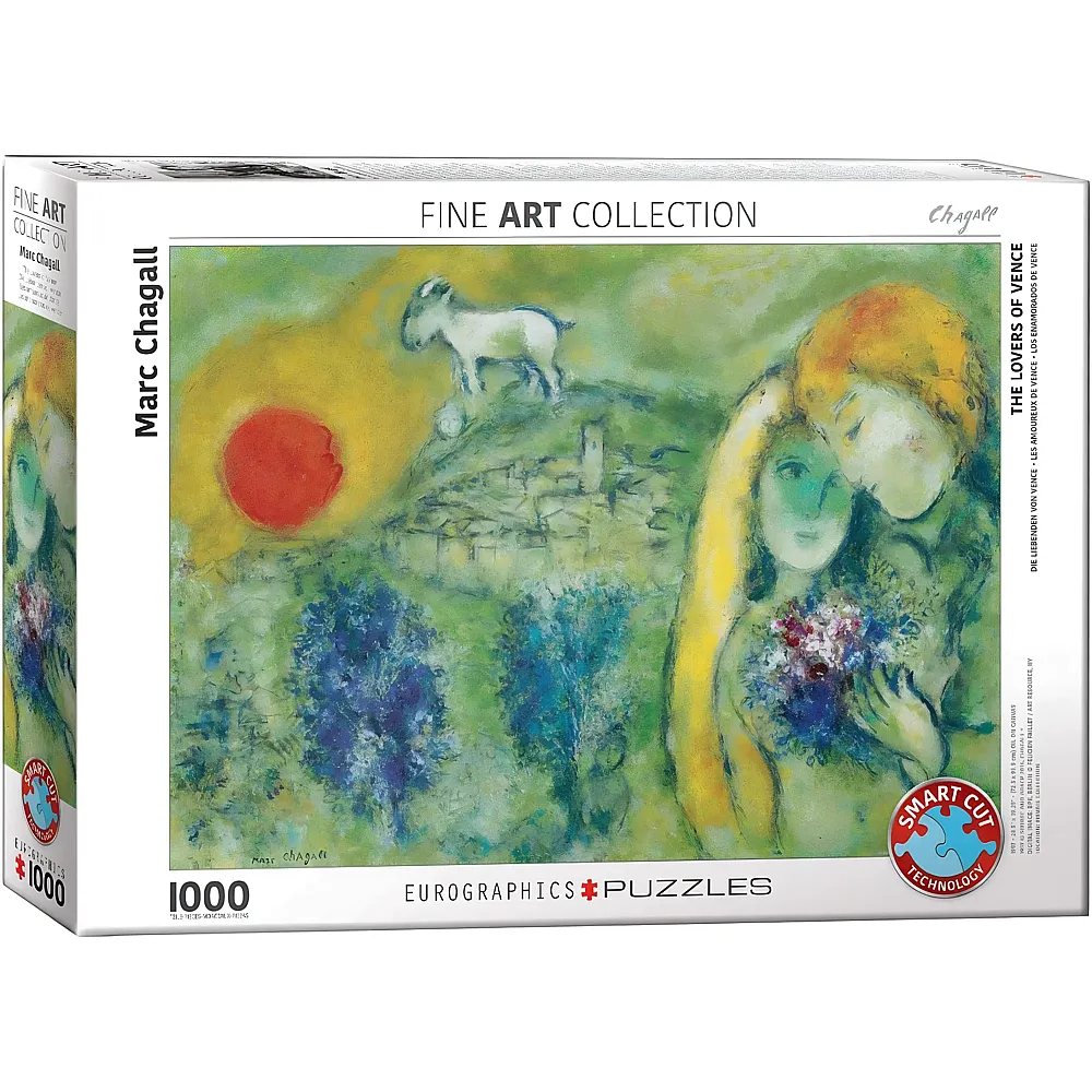 meinspielzeug - Eurographics Puzzle Marc Chagall - Liebende in Vence 1000Teile | Puzzle 1000 Teile