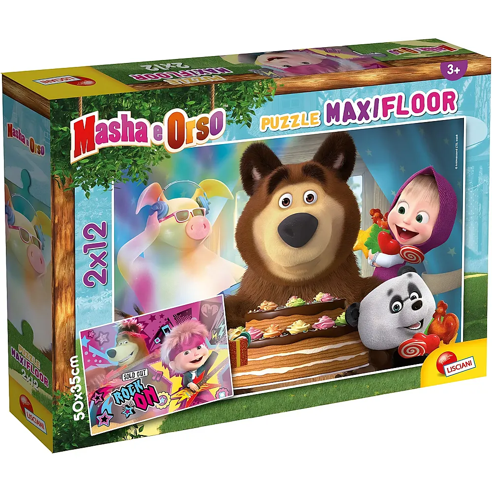 Lisciani Puzzle Maxifloor 2in1 Mascha und der B�r - 12 Teile