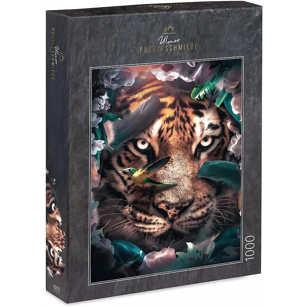 Ulmer Puzzleschmiede H�uptlingsschmuck - Majest�tisches Portrait des Tiger - 1000 Teile