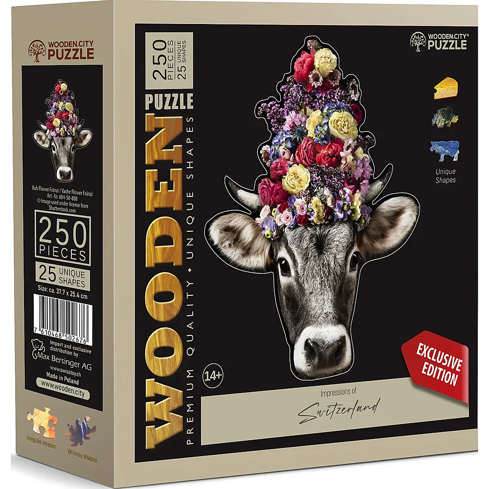Wooden City Puzzle Flower Fr�nzi - 250 Teile
