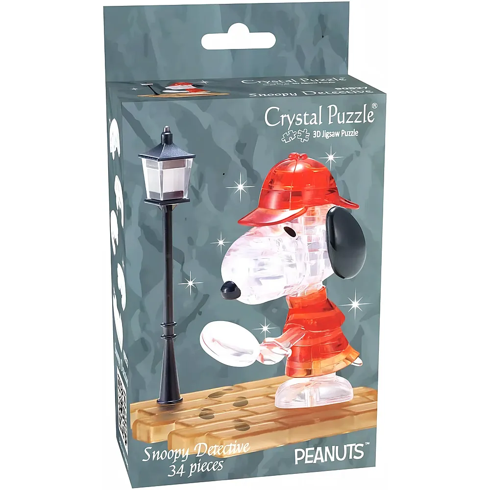 HCM Kinzel Crystal Puzzle Snoopy Detektiv - 34 Teile