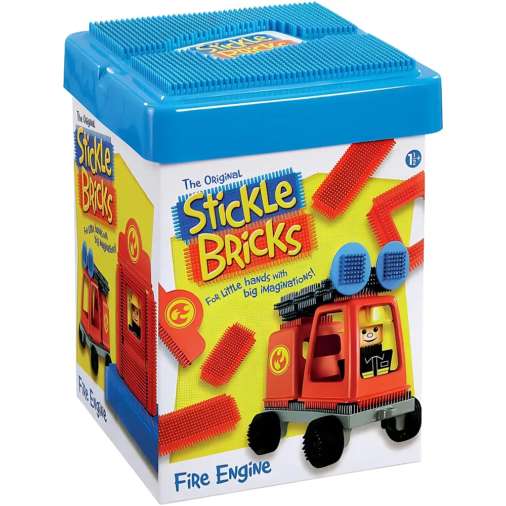 Flair Stickle Bricks, Feuerwehrauto-Bauset, Das Geeignet Erste Konstruktionsspielzeug f�r Kleinkinder, Leicht Zusammenzubauende Bausteine, F�rdert Geschicklichkeit und Fantasie, Geeignet ab 18 Monaten