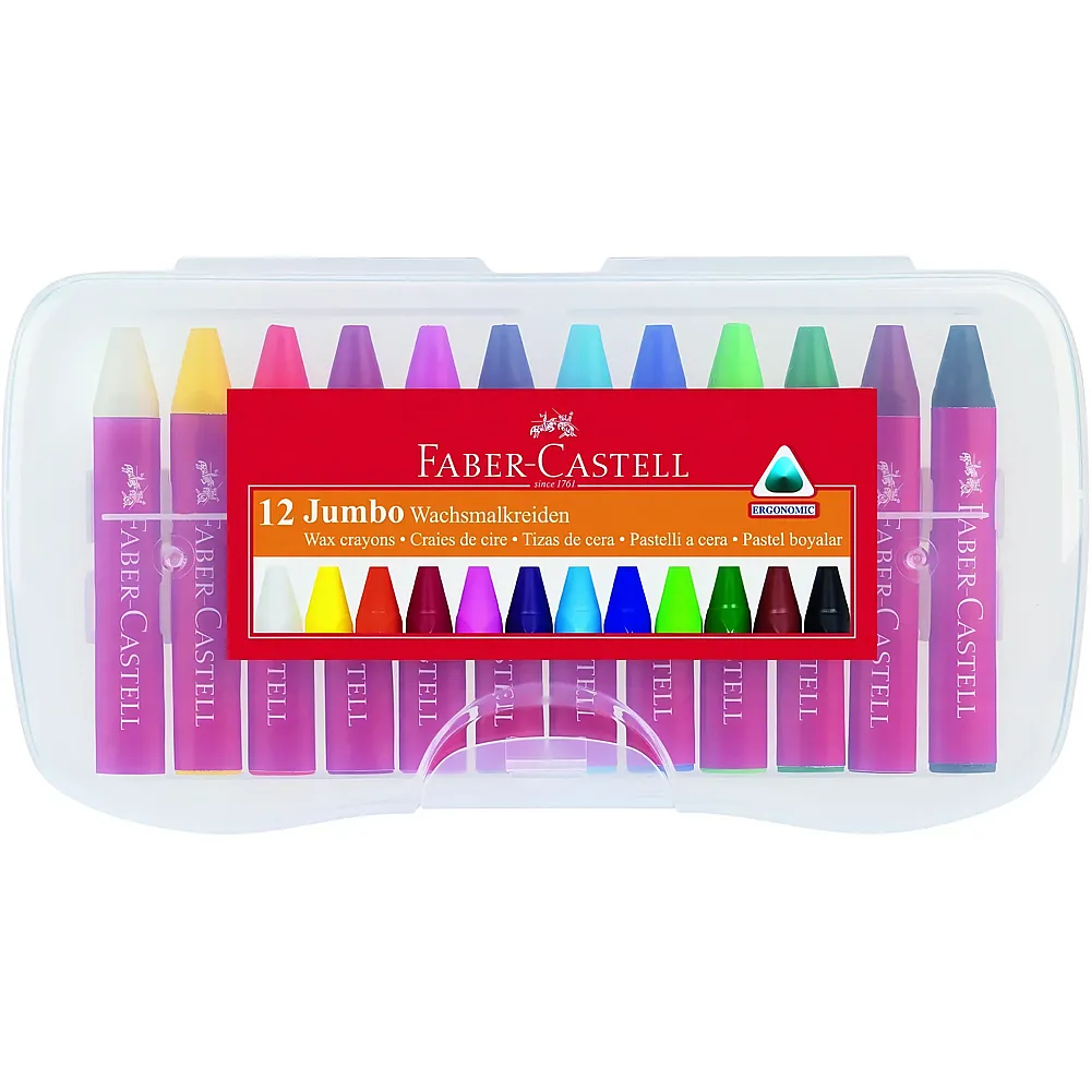 meinspielzeug - Faber-Castell Wachsmalkreide JUMBO 12Teile | Farbe & Kreide