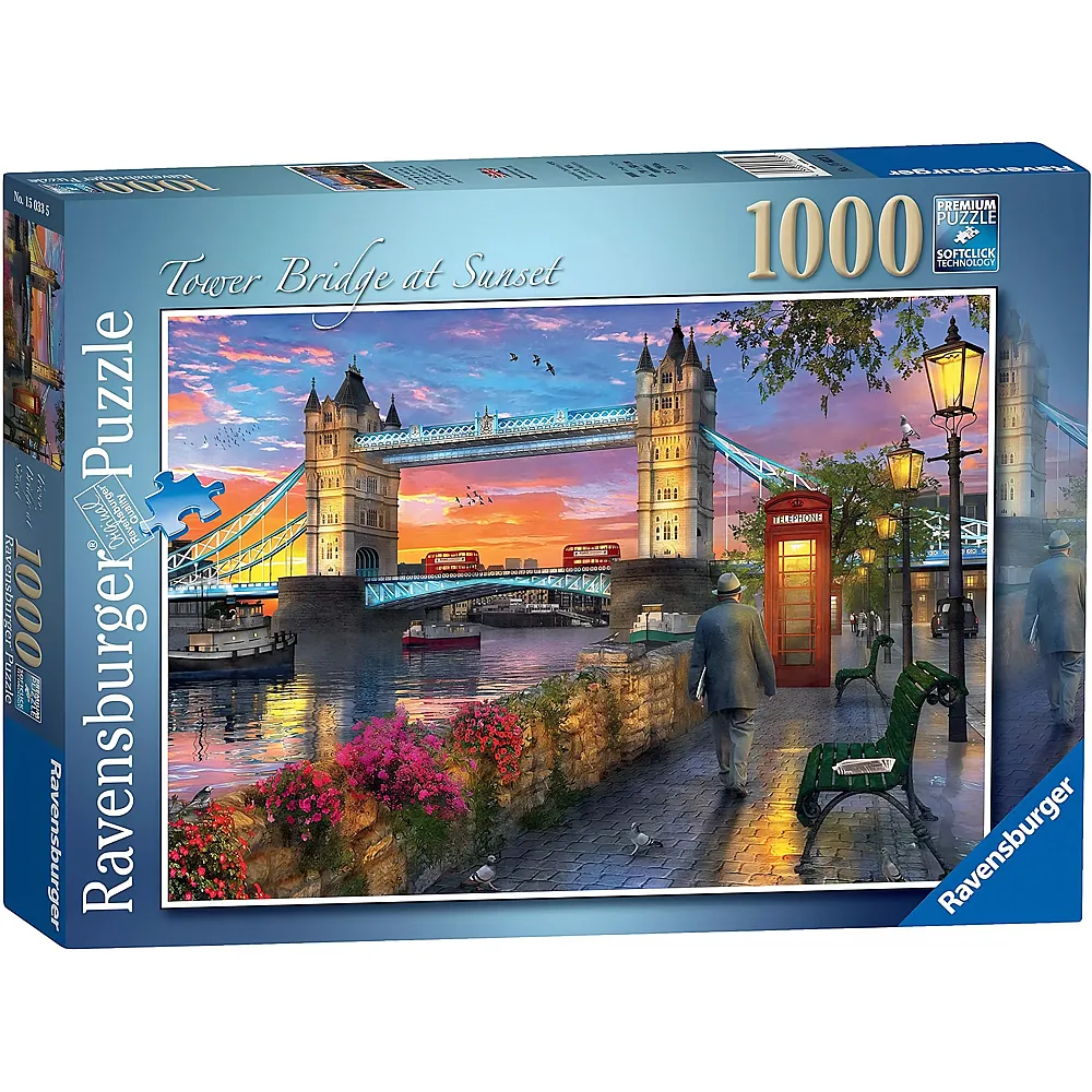 Ravensburger Puzzle Tower Bridge bei Sonnenuntergang - 1000 Teile