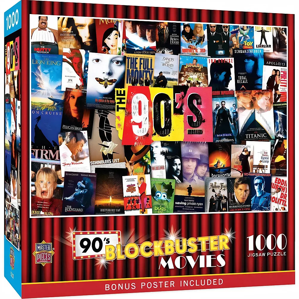 Master Pieces Puzzle Blockbuster Movies - 90er Jahre - 1000 Teile