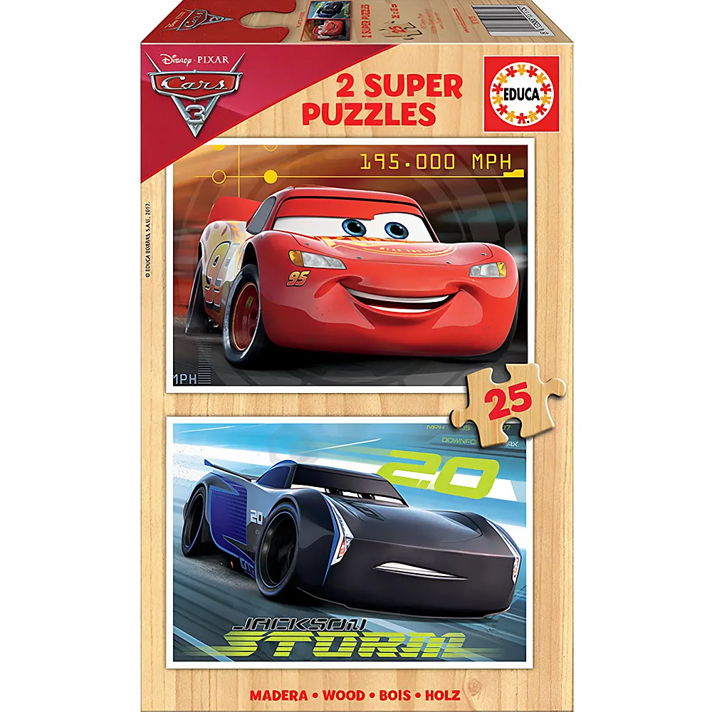 Educa Puzzle Disney Cars 3 2x25