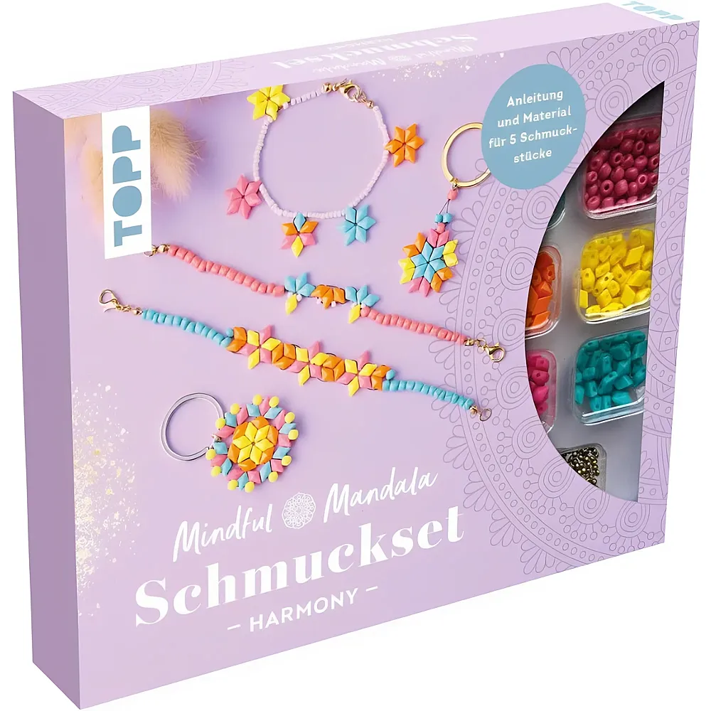 meinspielzeug - Frechverlag Topp Mindful Mandala-Harmony Schmuckset | Schmuck Bastelset
