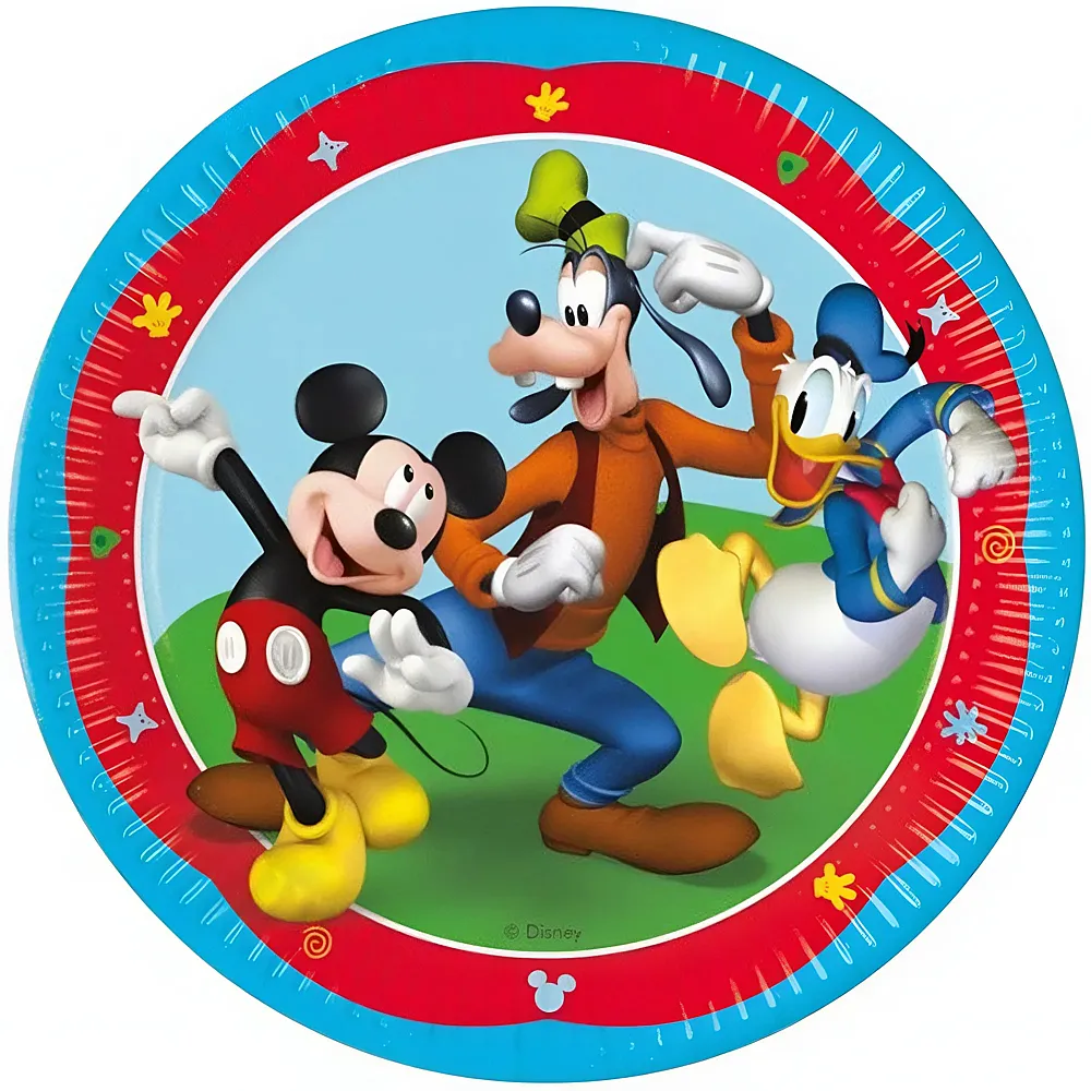 meinspielzeug - Procos Mickey Mouse Kartonteller 23cm 8Teile | Tischdeko
