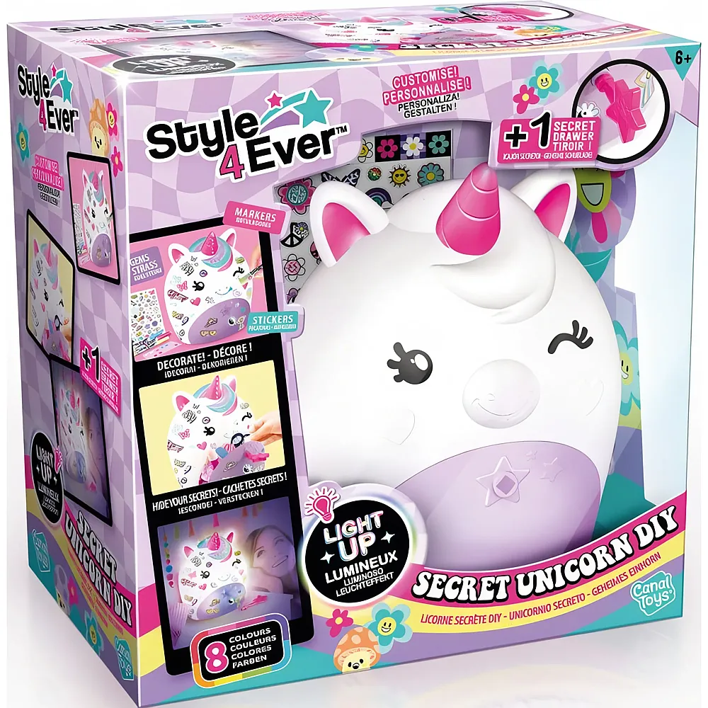 Canal Toys Secret Deco DIY Einhorn Lampe