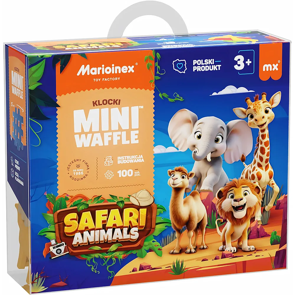 Marioinex Mini Waffle Safari Tiere 100Teile