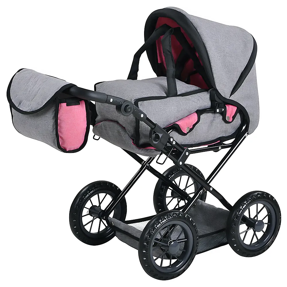 Knorrtoys Puppenwagen Kombi Ruby Jeans Grau