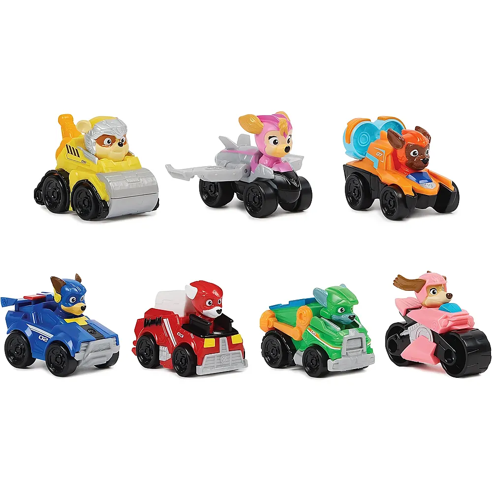 Spin Master Mighty Movie Paw Patrol Pup Squad Racers Geschenkset 7Teile
