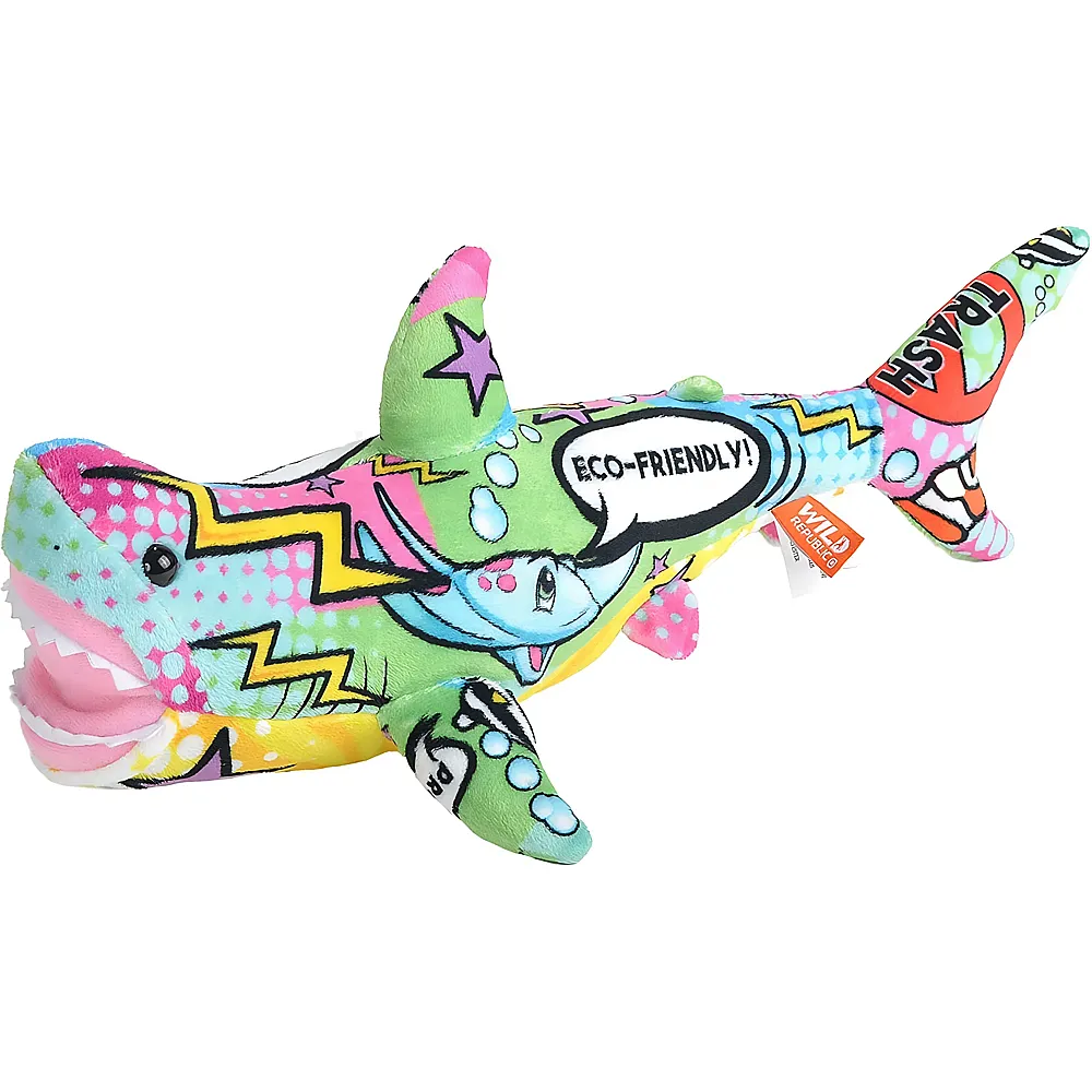 Wild Republic Aquatic Hai Message from The Planet - 37 cm - Meerestiere Pl�sch