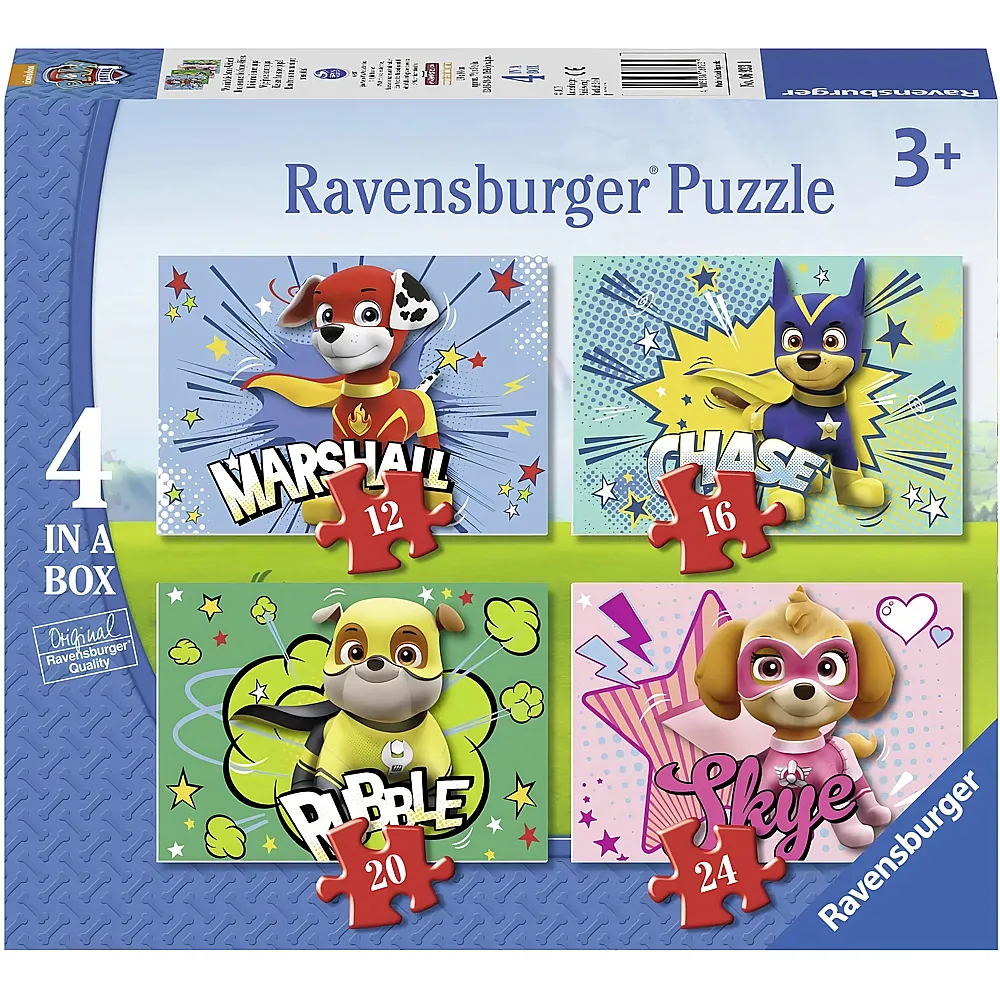 Ravensburger Puzzle 4in1 Paw Patrol - 12 Teile