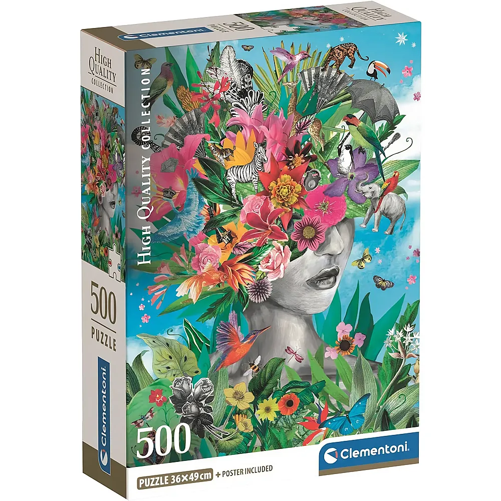 Clementoni Puzzle High Quality Collection Head In The Jungle 500Teile