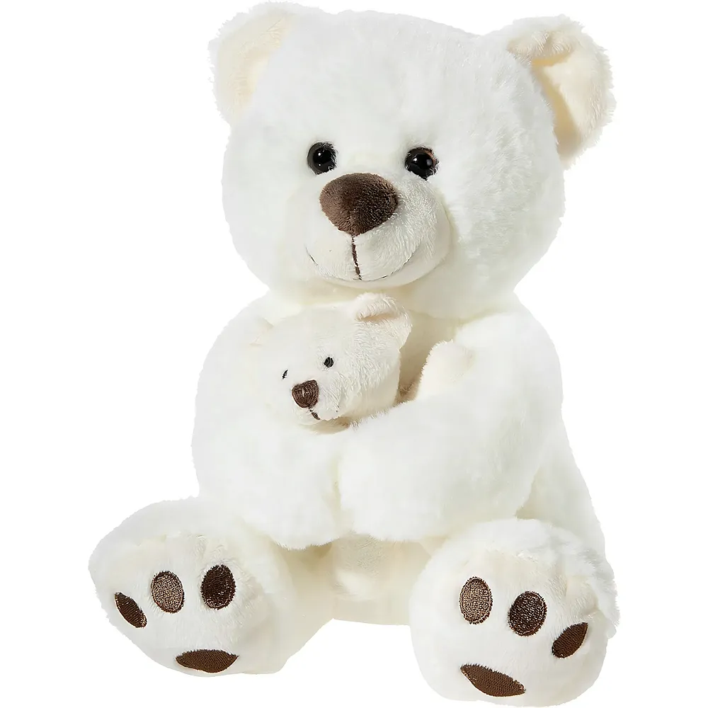 meinspielzeug - Heunec Misanimo B�r mit Baby Weiss 25cm | B�ren Pl�sch