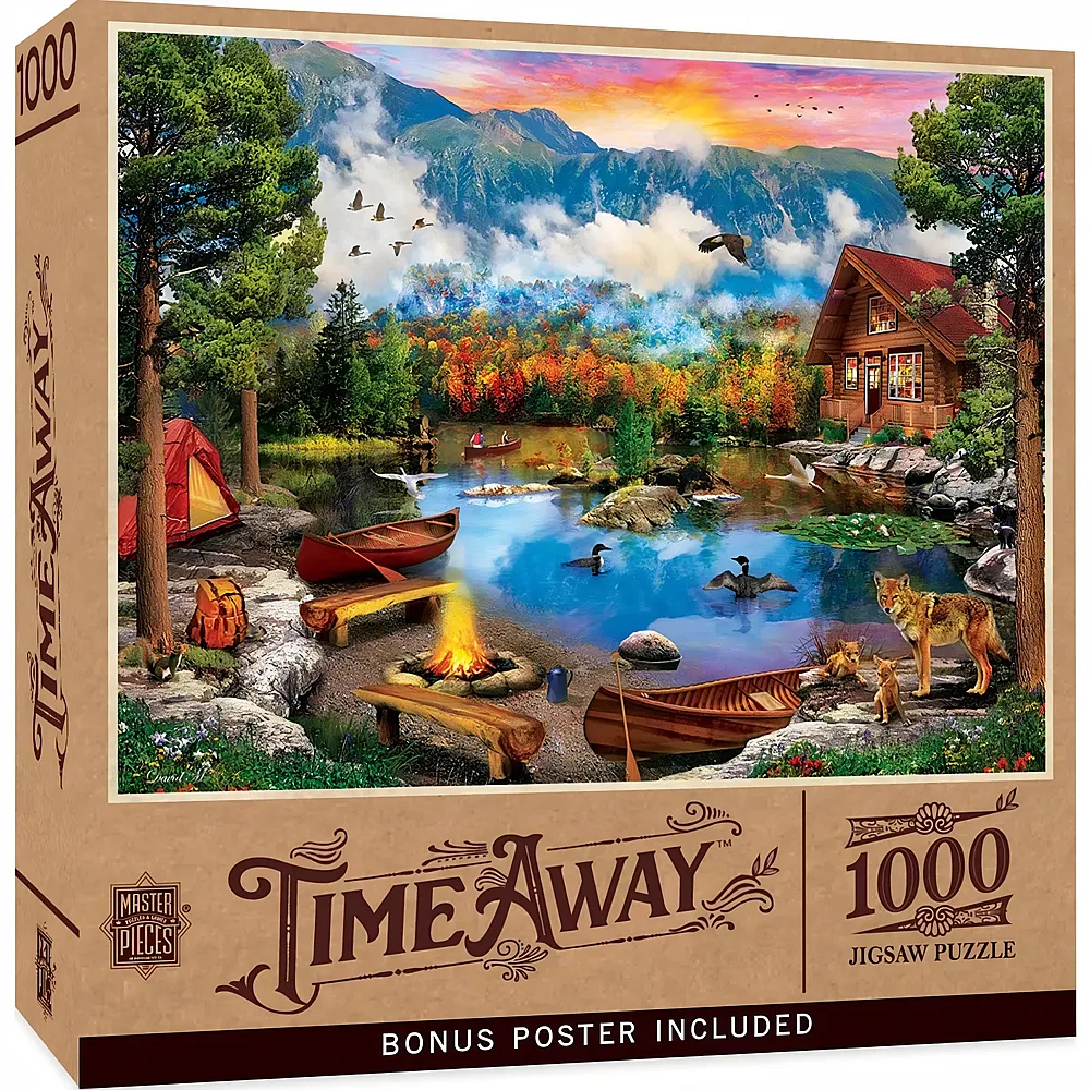 Master Pieces Puzzle Time Away KAnu bei Sonnenuntergang 1000Teile