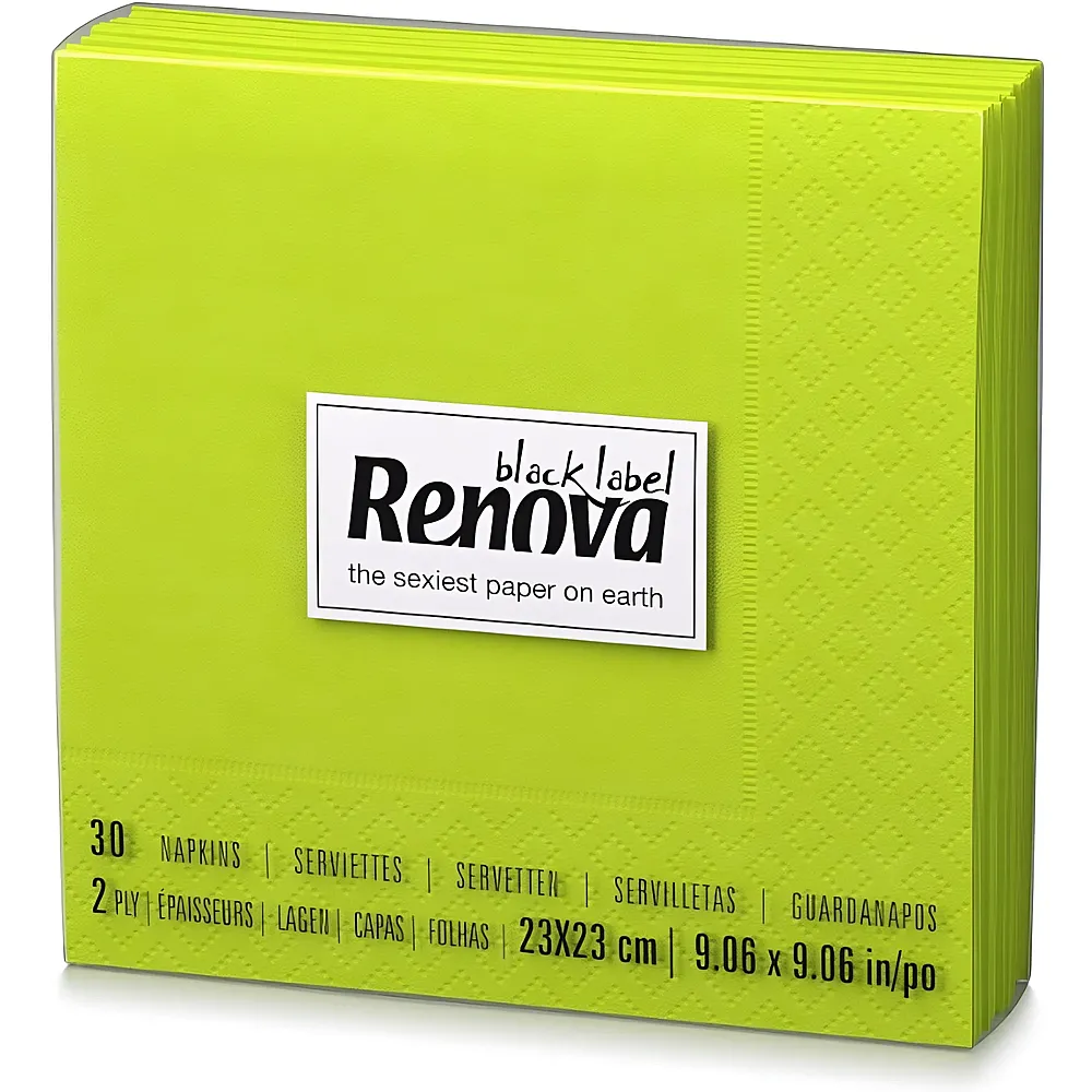 RENOVA Servietten klein gr�n - 30 Teile - Tischdeko