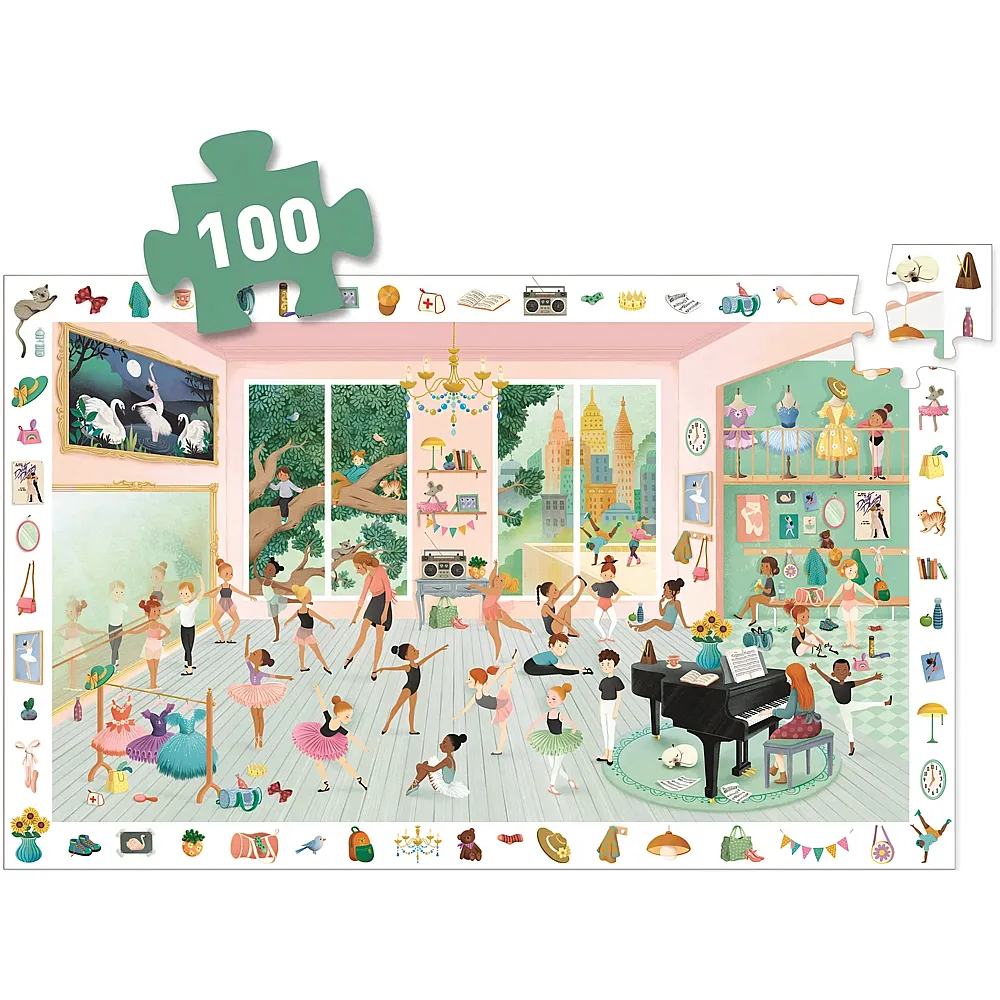 Djeco Wimmelpuzzle Die Tanzschule 100 Teile