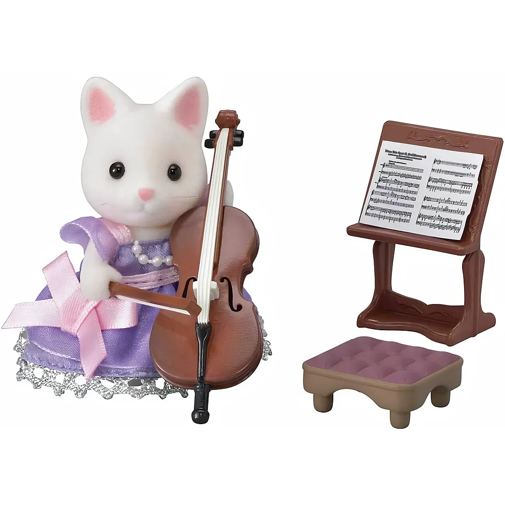 Sylvanian Families Figuren Town Cello Konzert-Set 6010