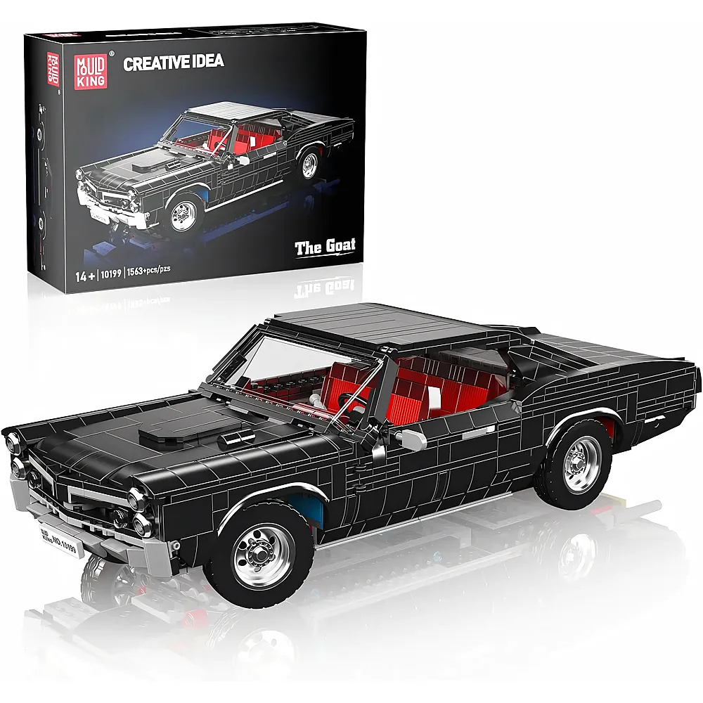 Mould King Creative Idea 10199 Technik Sportwagen Bausteine GTO Rennauto Klemmbausteine Klassischer Amerikanischer Muscle-Car Modellauto f�r