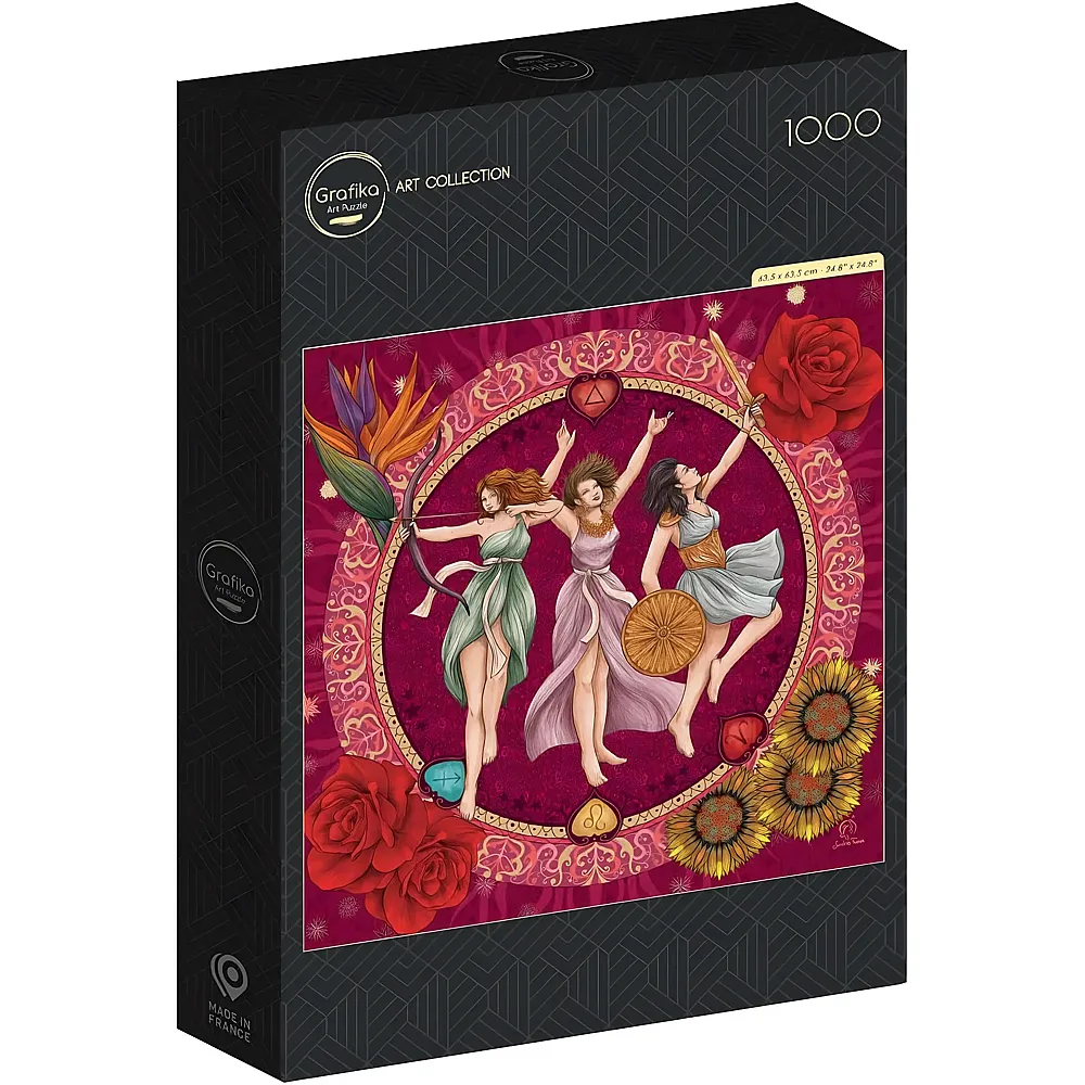 Grafika Puzzle Art Collection Sandrine Fourrier Les signes de feu en Astrologie - 1000 Teile