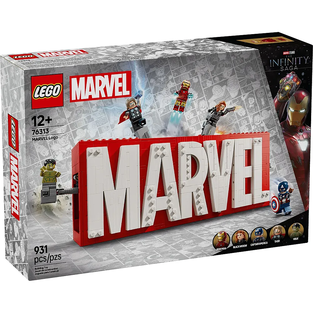 LEGO Marvel Super Heroes Avengers Marvel Logo & Minifiguren 76313